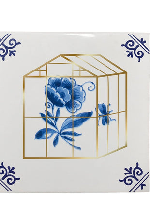 Royal Delft Goldie Tiles - tegel goud - uit de kas