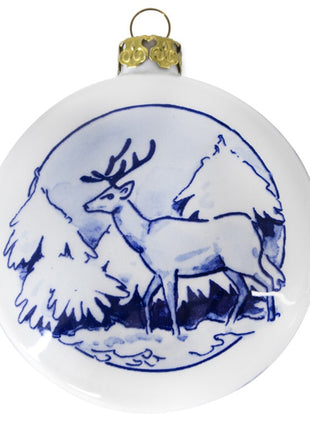 7000292 Royal Delft kerstornament hert delftsblauw