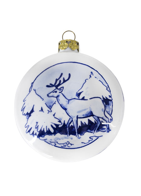 7000292 Royal Delft kerstornament hert delftsblauw