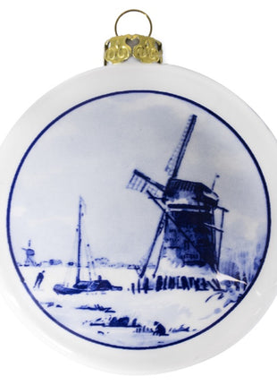 7000293 Royal Delft kerstornament molen delftsblauw