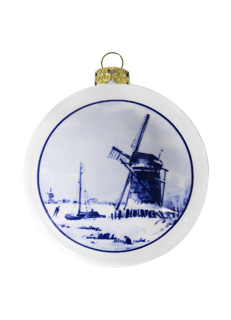 7000293 Royal Delft kerstornament molen delftsblauw