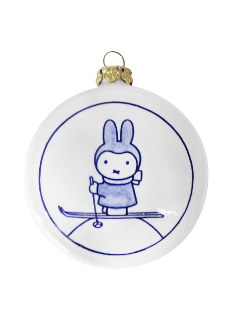 46202101 Royal Delft kerstornament nijntje ski delftsblauw