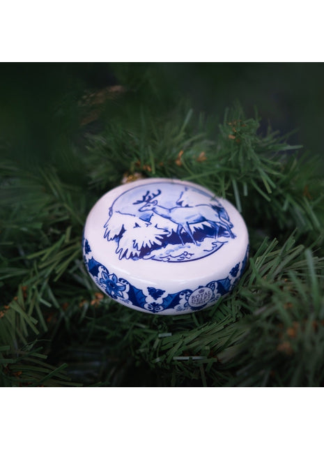 7000292 Royal Delft kerstornament hert delftsblauw