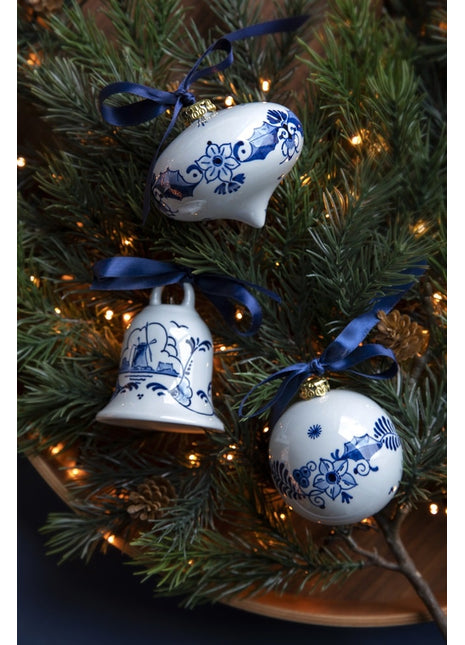 07000240 Royal Delft kerstbal delftsblauw mini voor kerstboom