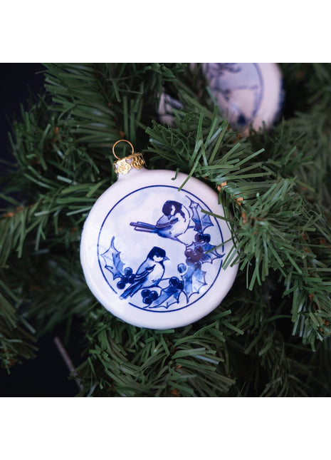 7000291 Royal Delft kerstornament vogels delftsblauw