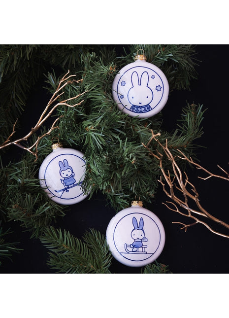 46202101 Royal Delft kerstornament nijntje ski delftsblauw