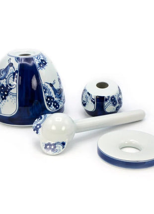 65703000 Royal Delft Proud Mary Flower Peacock handbeschilderd