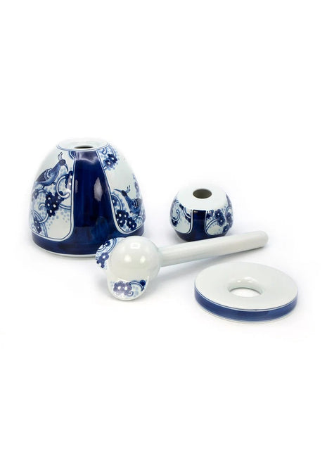 65703000 Royal Delft Proud Mary Flower Peacock handbeschilderd