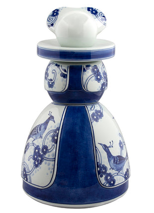 65703000 Royal Delft Proud Mary Flower Peacock handbeschilderd
