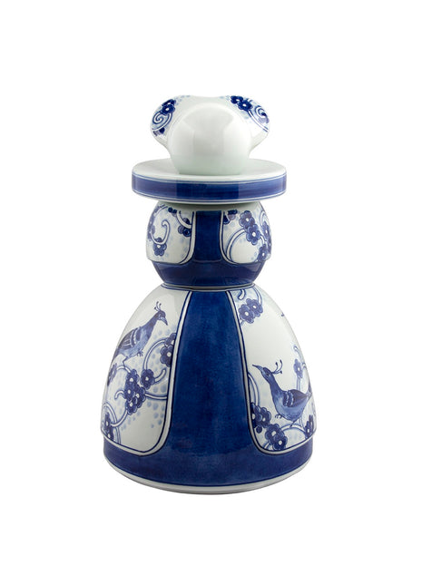 65703000 Royal Delft Proud Mary Flower Peacock handbeschilderd