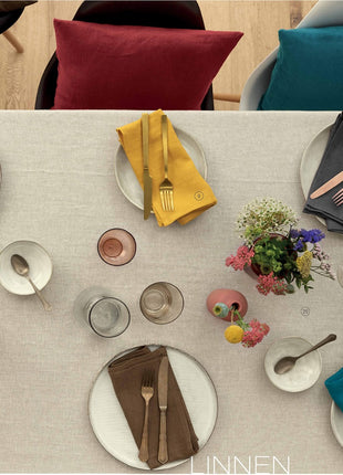 Sander Linnen tafelkleed 150x250 - nr. 19 beige