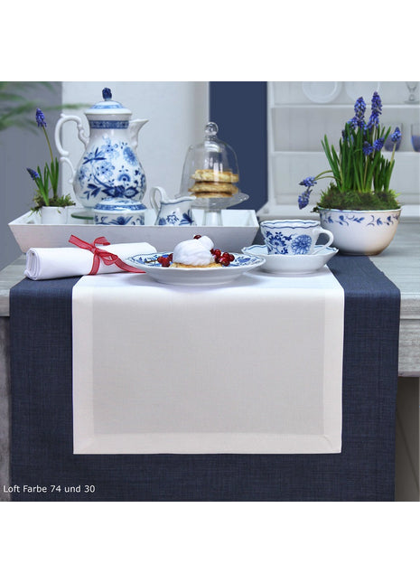 53637-74 Sander Loft rond tafelkleed 170cm - nr. 74 vintage blauw