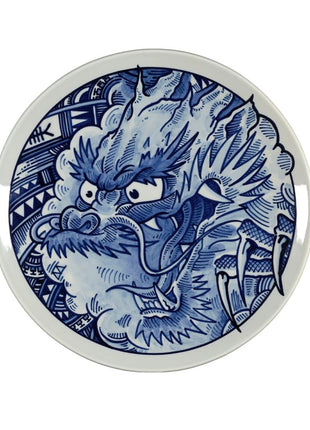 Royal Delft Schiffmacher Blue Tattoo bord Tribal Dragon 28cm