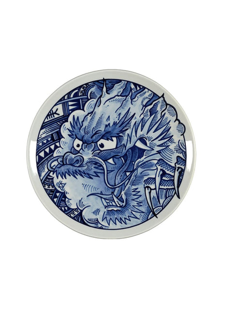 Royal Delft Schiffmacher Blue Tattoo bord Tribal Dragon 28cm