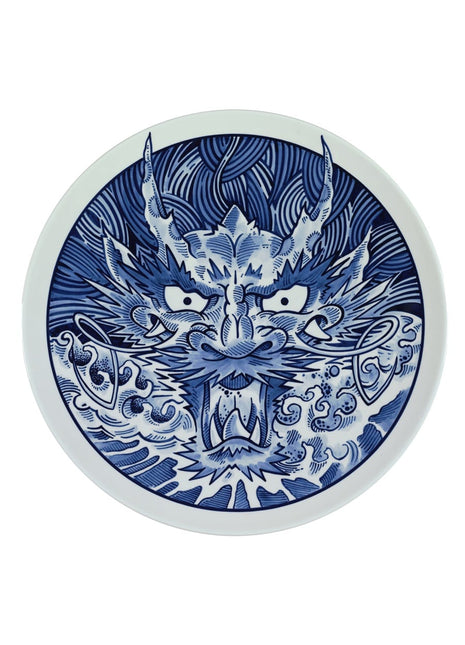 Royal Delft Schiffmacher Blue Tattoo bord Water Dragon 40cm