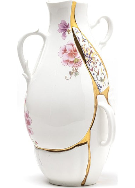 09675 Seletti Kintsugi vaas porselein / goud H. 32