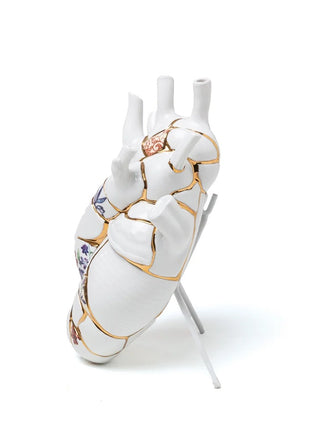 09929 Seletti Love in Bloom Kintsugi hart vaas