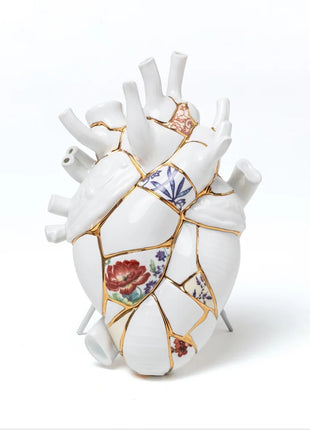 09929 Seletti Love in Bloom Kintsugi hart vaas