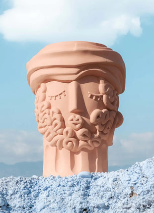 11506 Seletti Magna Graecia Man terracotta bloempot
