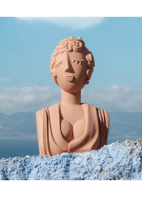 11513 Seletti Magna Graecia Terracotta Bust Poppea