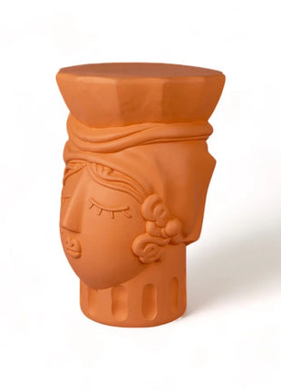 11526 Seletti Magna Graecia Terracotta vrouw kruk