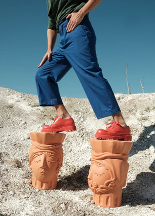 11526 Seletti Magna Graecia Terracotta vrouw kruk