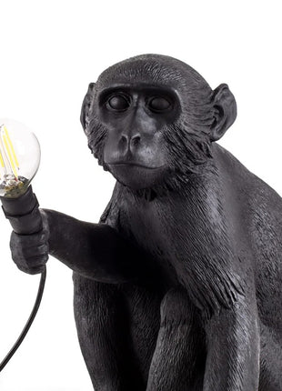 Seletti Monkey lamp zittend zwart 14922