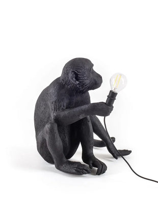 Seletti Monkey lamp zittend zwart 14922