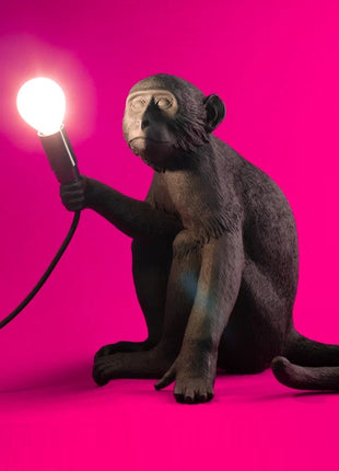 Seletti Monkey lamp zittend zwart 14922
