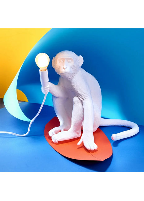 Seletti Monkey lamp zittend wit 14882