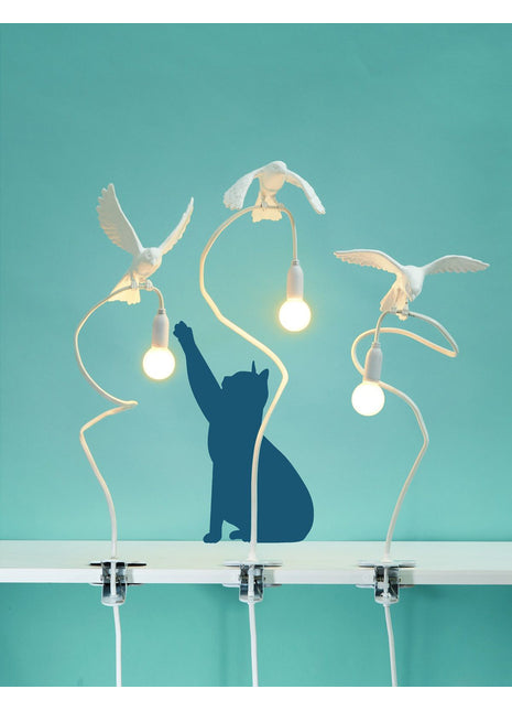 15311 Seletti Sparrow Lamp Taking off mus opstijgend met klem