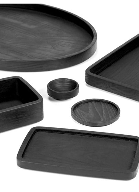 Serax dienblad medium rechthoek zwart 30x20 - Van Duysen