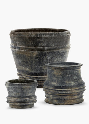 B5625003-900 Serax Pot Planter 01 L Zwart Mesa