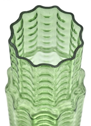 Serax Wave 5 vaas groen glas D16 H35 Deriemaeker