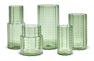 Serax Wave 3 vaas groen glas D18 H35 Deriemaeker