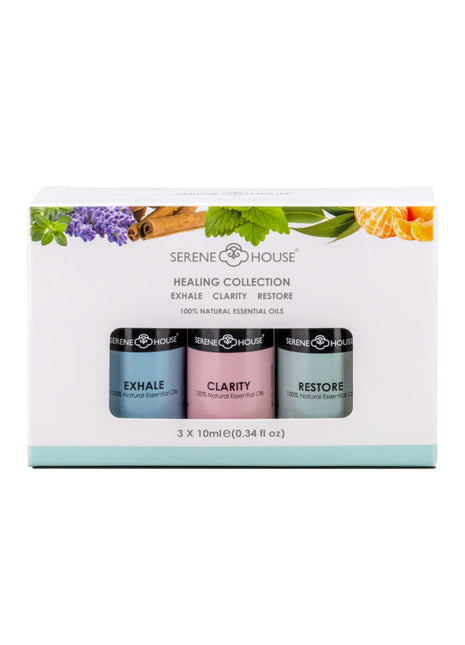 Serene House essentiële olie healing collectie Restore / Exhale / Clarity