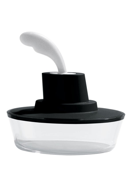 Alessi Ship Shape botervloot met mesje - zwart
