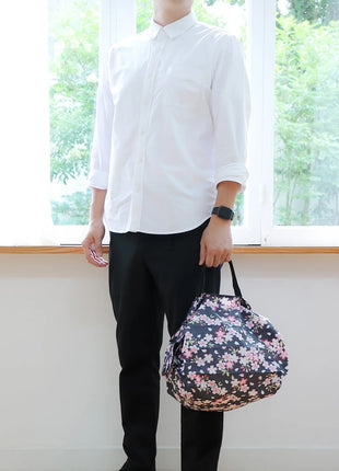 Shupatto Japanse opvouwbare boodschappentas M - Sakura