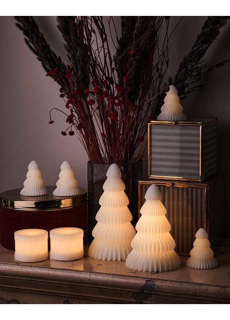 Sirius Claire tree kerstboom wax wit - set 4 stuks
