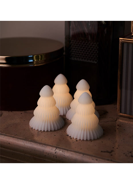 Sirius Claire tree kerstboom wax wit - set 4 stuks