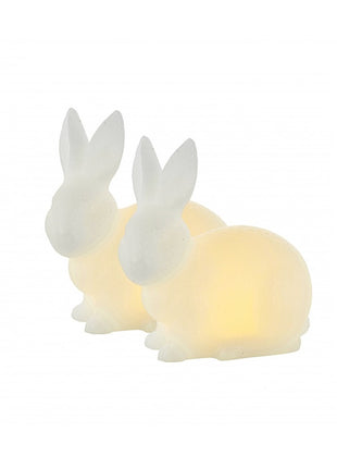 Sirius Elin Konijn wax met led licht set 2 stuks