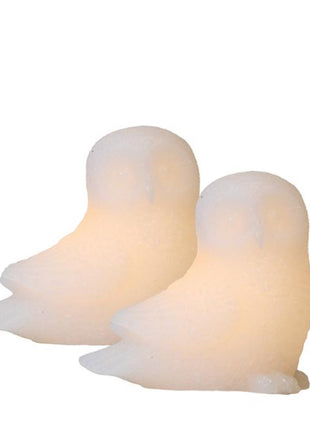 Sirius Ellen uil van wax met led verlichting - set 2 stuks