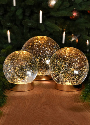 Sompex Glamor Bauble glitterbol lamp goud H18cm - 72449