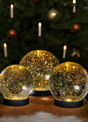 Sompex Glamor Bauble glitterbol lamp zwart H15cm - 72453