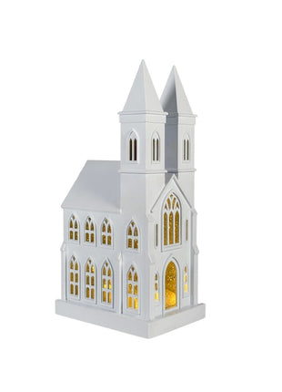 Sompex Glamor Kerk glitter lamp wit - 72470