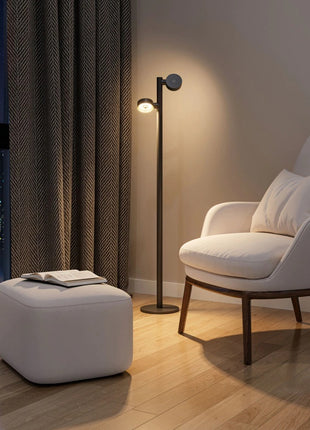 79080 Sompex Ronda vloerlamp oplaadbaar en dimbaar zwart 2 spot