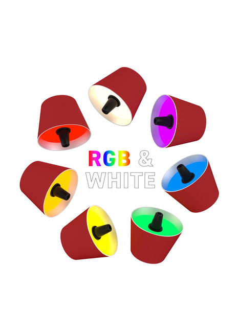 72530 Sompex TOP 2.0 flessenlamp accu led rood multi-colour