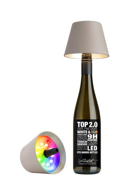 72528 Sompex TOP 2.0 flessenlamp accu led zand multi-colour