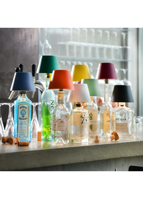 Sompex Top flessenlamp wijnfles olijfoliefles accu traploos dimbaar led lila 78431