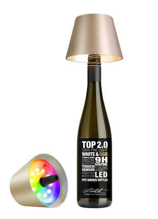 Sompex TOP 2.0 flessenlamp oplaadbaar champagne - 72540